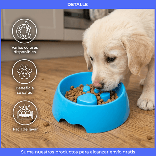Comedero Huella Anti Ansiedad Come Lento Mascota 13 Cm