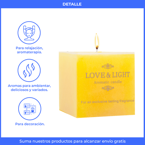 Vela Velón Cubo Aromático Spa 7cm
