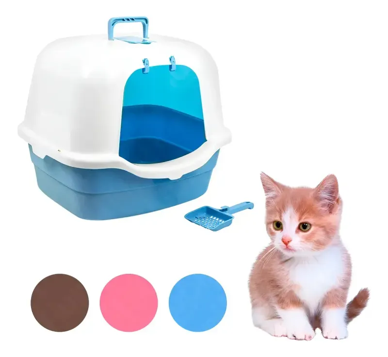 Litera Cerrada para Gatos con Pala y Manija Superior-1780595017606