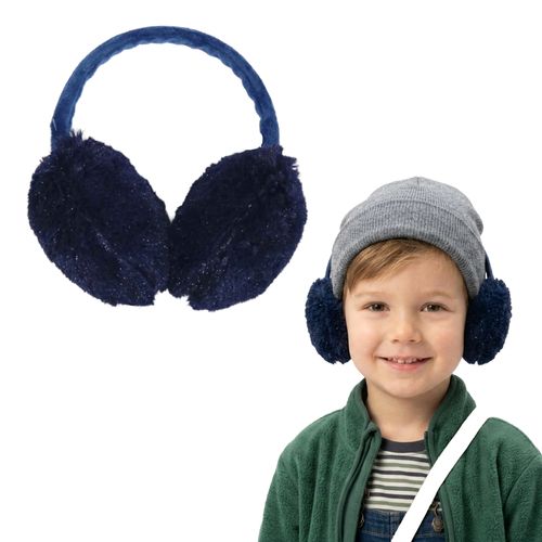 Orejeras Peluditas Para Niños | Protector De Oídos Invernal Con Vincha Flexible