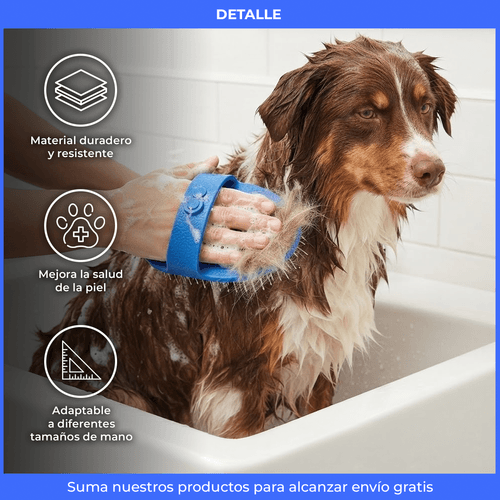 Manopla Cardina Quitapelo De Silicona Cepillo Perros Gatos