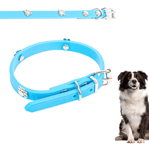 Collar Silicona Perro Huesito 54x2,5 cm Varios Colores