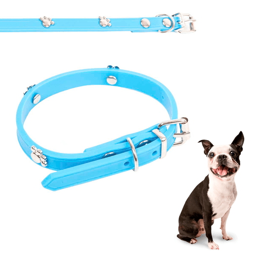 Collar Silicona Perro Huesos 45x2 Cm Varios Colores