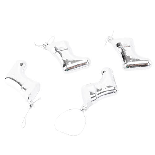 Combo Set Adornos Navidad Botas X4 Para Árbol Varios Colores
