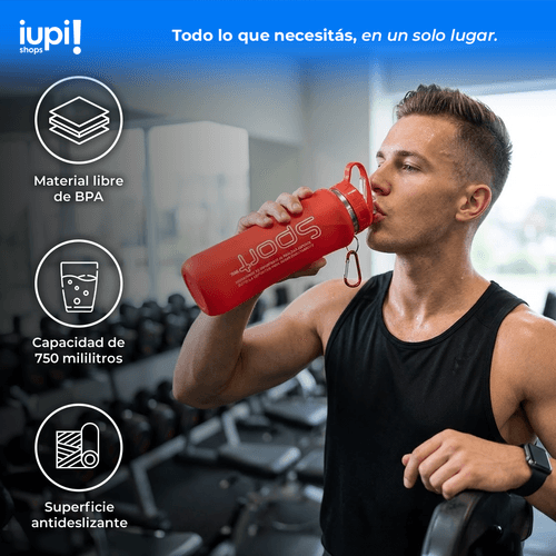 Botella Térmica Deportiva de Acero Inoxidable con Sorbete – 750 ml